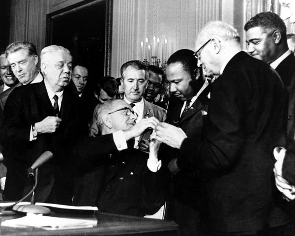 1964 signing of the Civil Rights Act