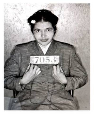 Rosa Parks is arrested