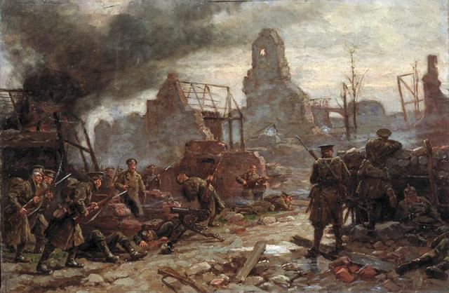Battle of Neuve Chapelle. After an initail success, British offensive is halted