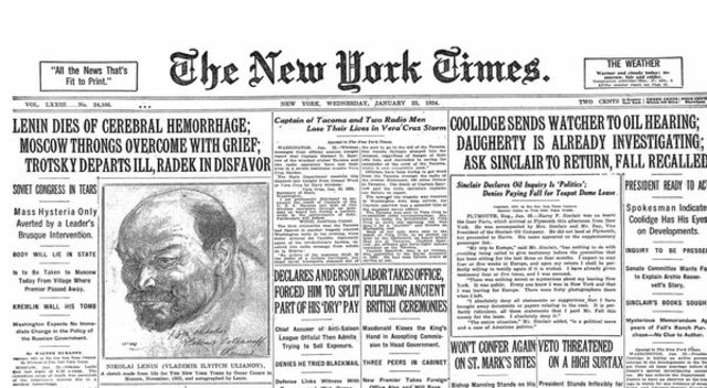 Vlsdimir Lenin's Death