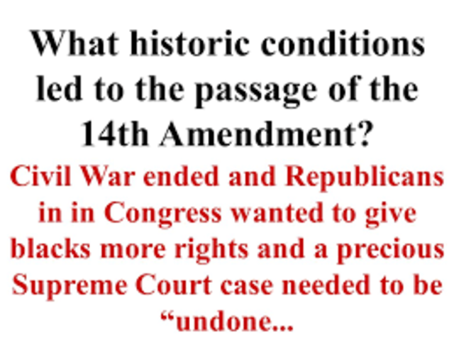 Passage of the 14th Amendment