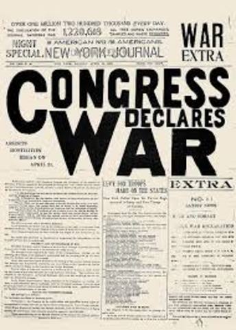U.S. Congress declares war on Spain