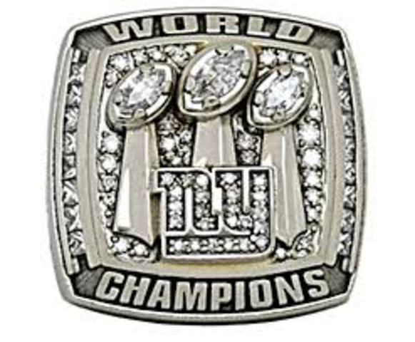 New York Giants and New England Patriots. 17-14