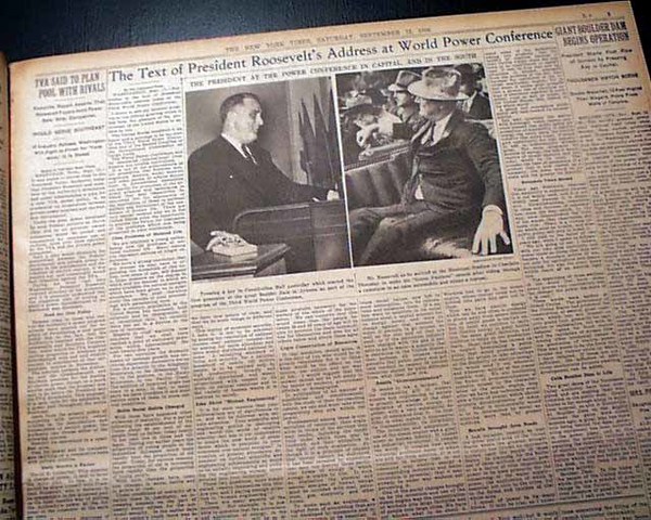 Hoover Dam is dedicated