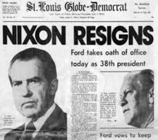 President Nixon resigns