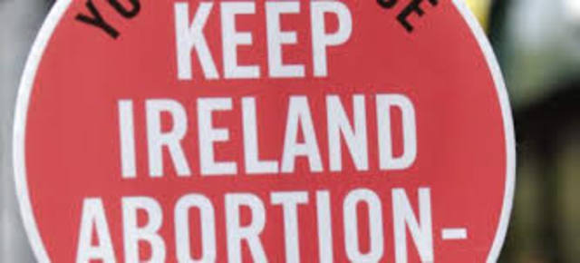 Irlandan abortoaren aurka.