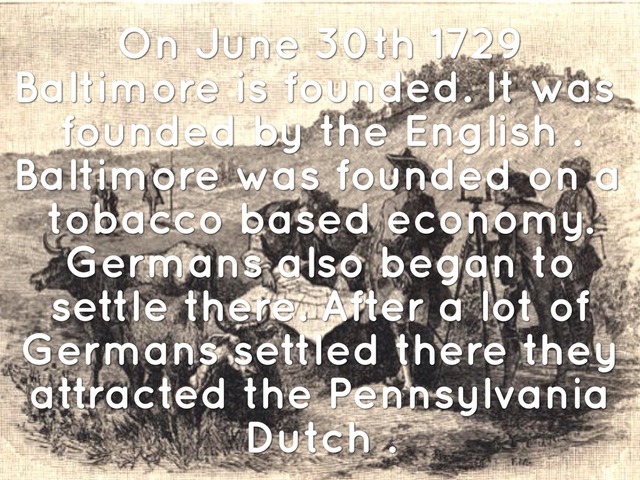 The Beginning of Baltimore