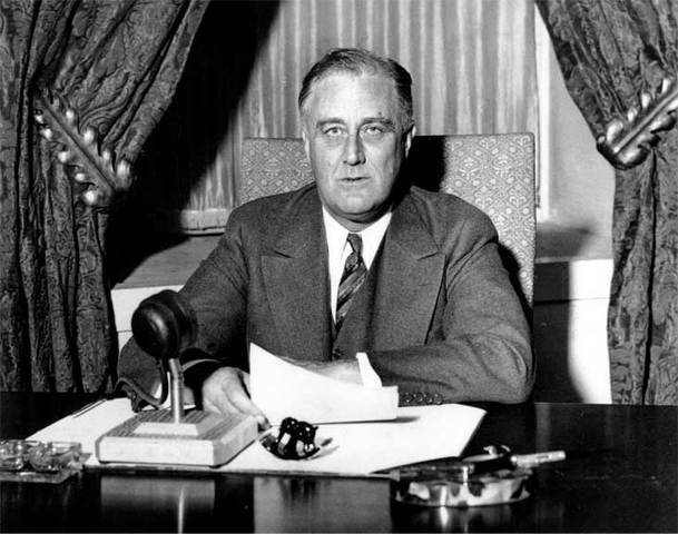Franklin D Roosevelt elected President First Term