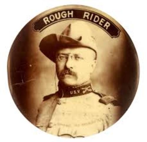 Roosevelt Leads "rough Riders"