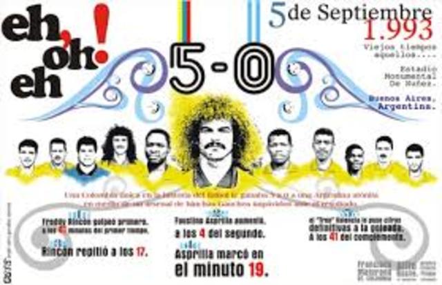 Colombia 5 - Argentina 0