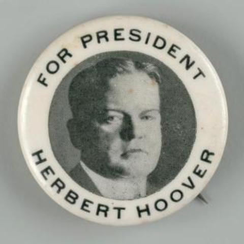 Herbert Hoover elected President