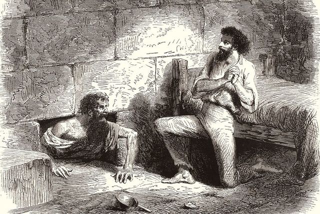 Dantes escapes prison