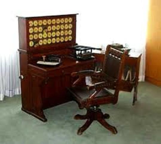 Maquina tabuladora de Hollerith.