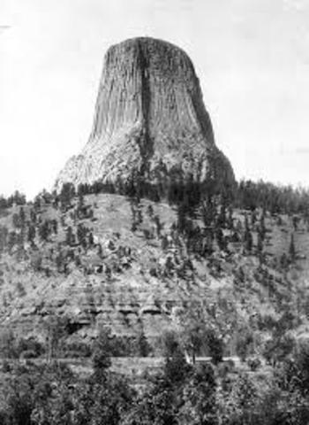 Devil's Tower, Wyoming, named first national monument