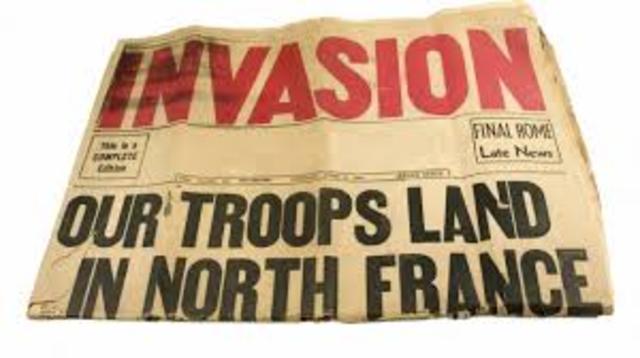 American and Other Allied Troops landed in Normandy., France.
