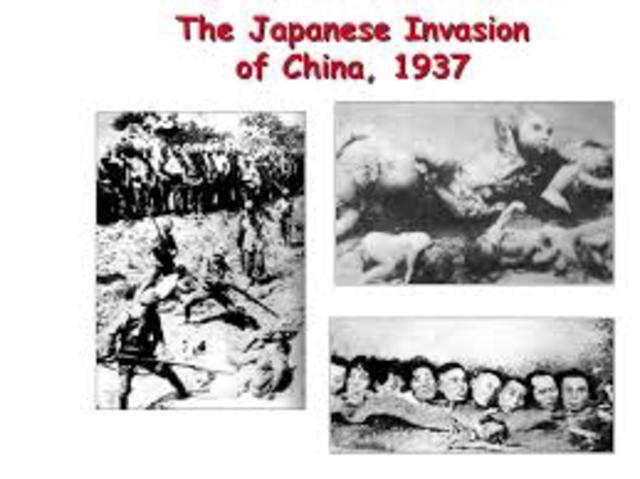 Japan invades China