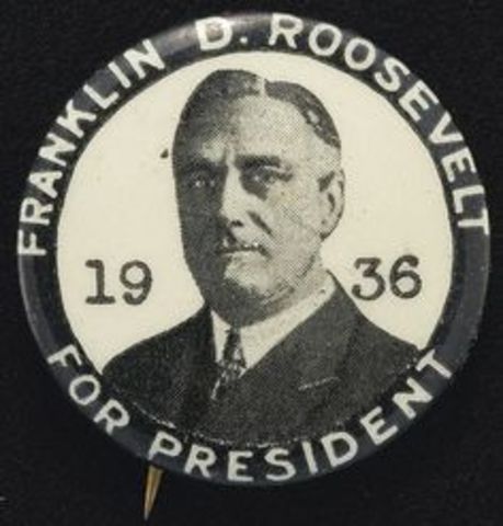 FDR elected president for the second time