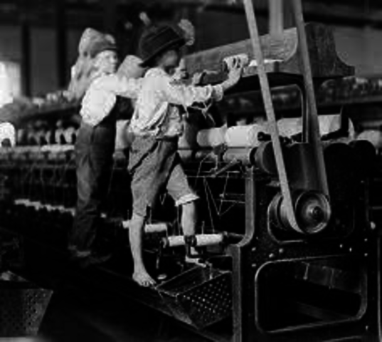 Niños trabajadores industriales
