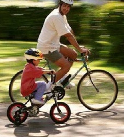 I miei primi giri in bicicletta