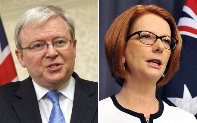 Kevin Rudd and Julia Gillard