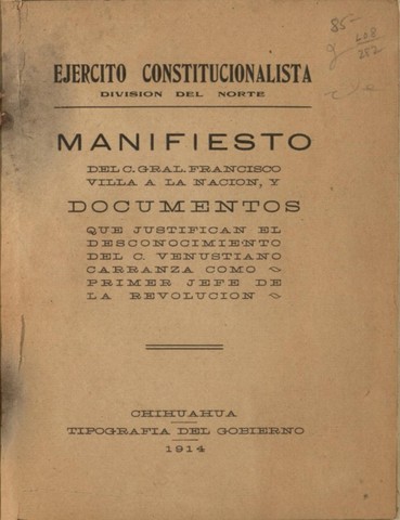 MANIFIESTO A LA NACIÓN