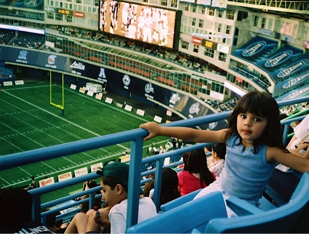 Primera vez en el estadio de beisbol.