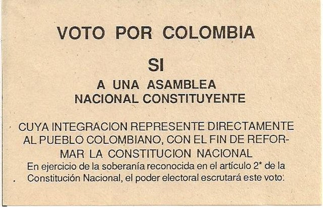 Votación adicional para la asamblea constituyente