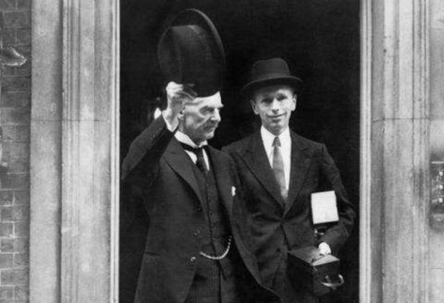 The Prime Minister of Britain, Neville Chamberlain, declares war on Germany.