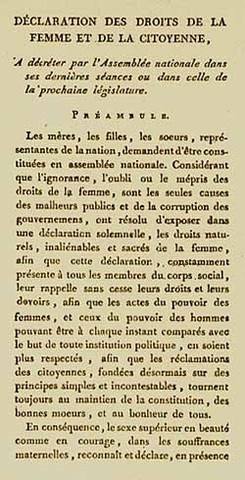 Declaration of the Rights of Woman