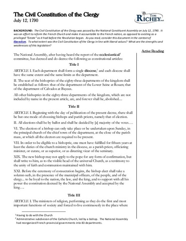 Civil Constitution of the Clergy