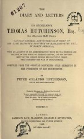 Publication of Thomas Hutchinson letters