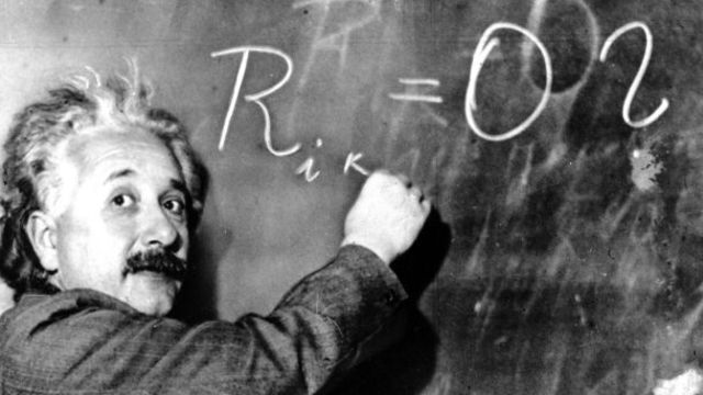 Albert Einstein develops general theory of relativity