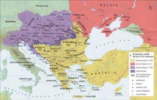 ottoman empire began- osman started building a small state in antolia (turkey)