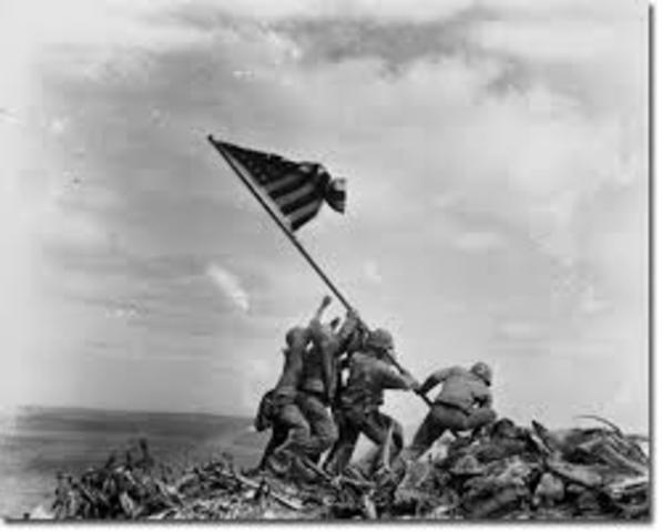 The Flag is Raise on Mt. Suribachi