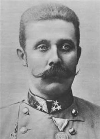 Assassination of the Arch Duke Franz Ferdinand and his wife Sophie