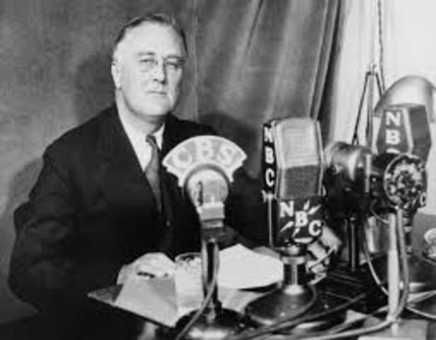 First Fireside Chat by FDR