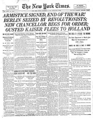 Germany Signs Armistice