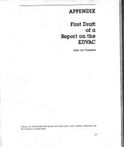 First Draft of a Report on the EDVAC