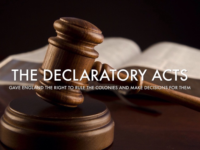 Declaratory Acts passed