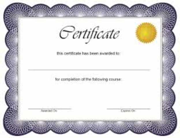 Certificates Earned