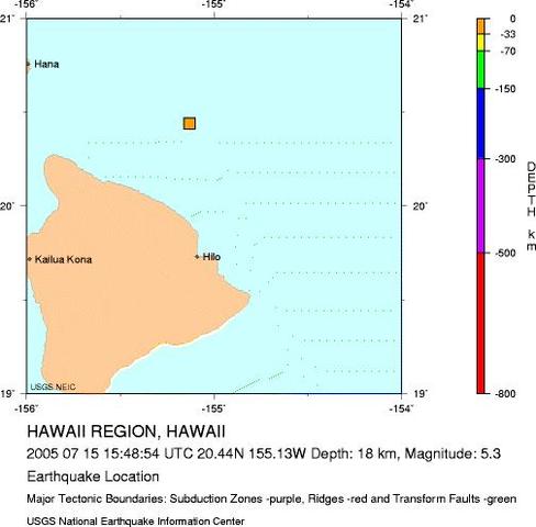 Hawaii region, Hawaii - M 5.3 Earthquake