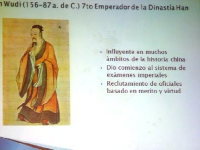 Emperador Han Wudi- comienzo al sistema de exámenes imperiales