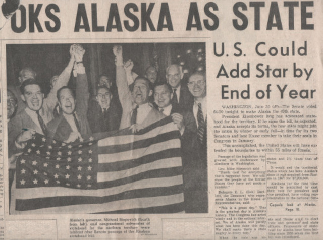 Alaska becomes the 49th States in America