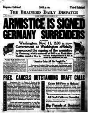 Armistice Ends WWI