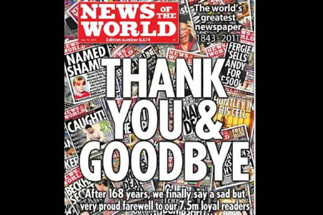 News of the World last edition