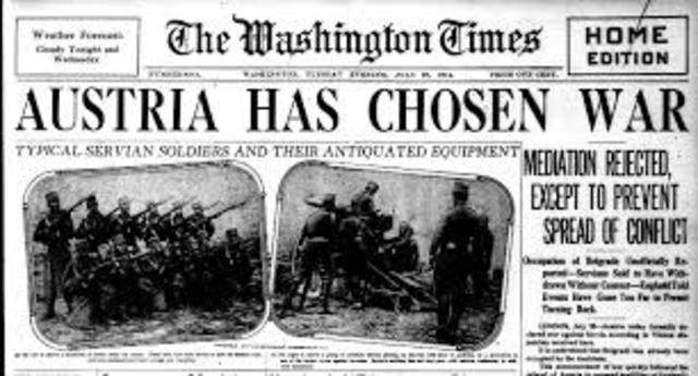 Austria-Hungary Declares War on Serbia