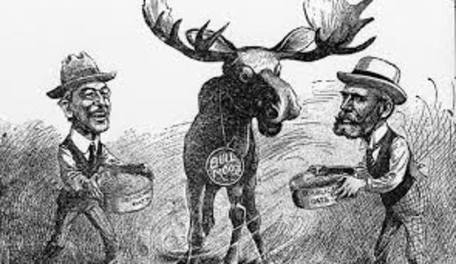 Runs for presidency, unsuccessfully for Bull-Moose Party