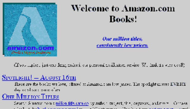 Jeff Bezos opens Amazon.com