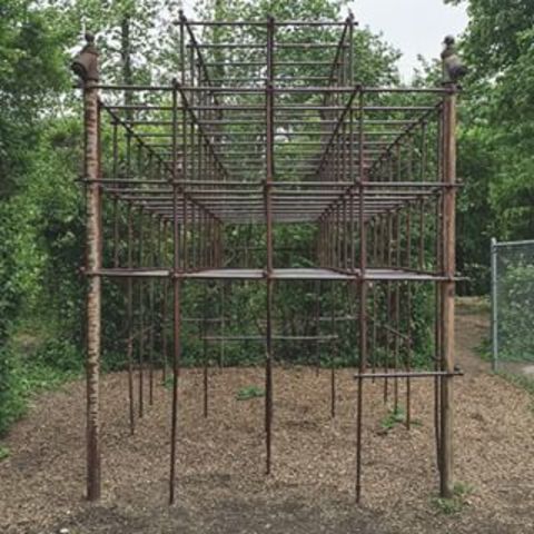 jungle gym was invented and patented by Sebastian Hinton of Chicago