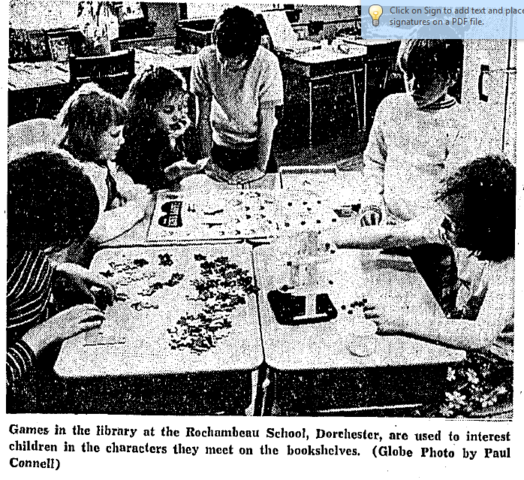 Library Program begins, staffed by SVB Volunteers